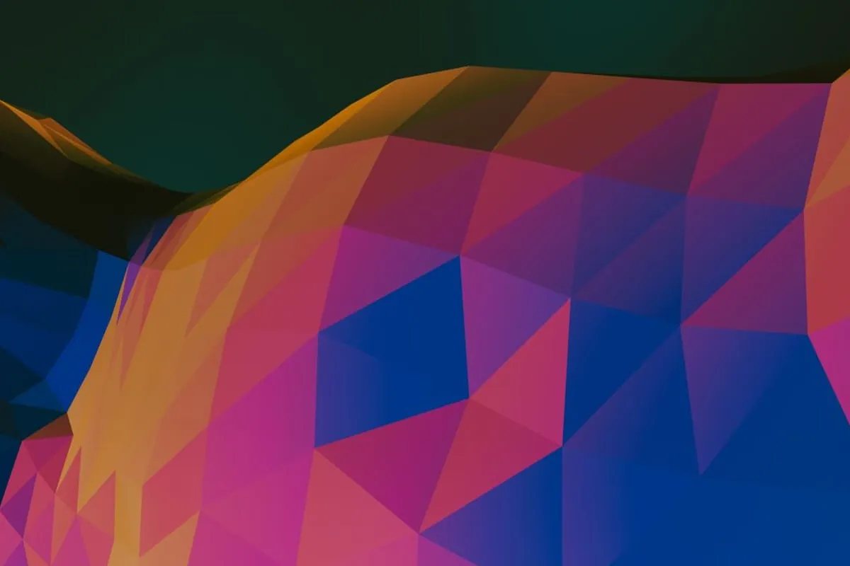 A polygonal abstract design featuring a geometric pattern.